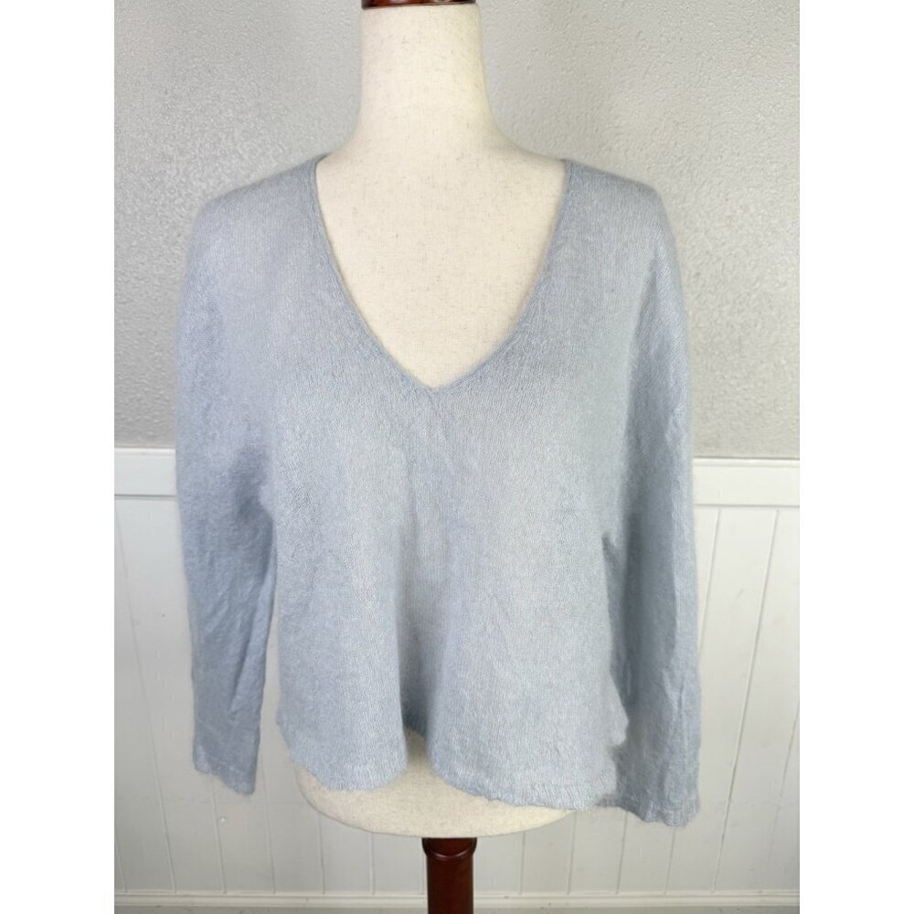 Luna Gal Open Knit Sheer Mohair Sweater One Size Crop Fairy Fuzzy Soft Australia